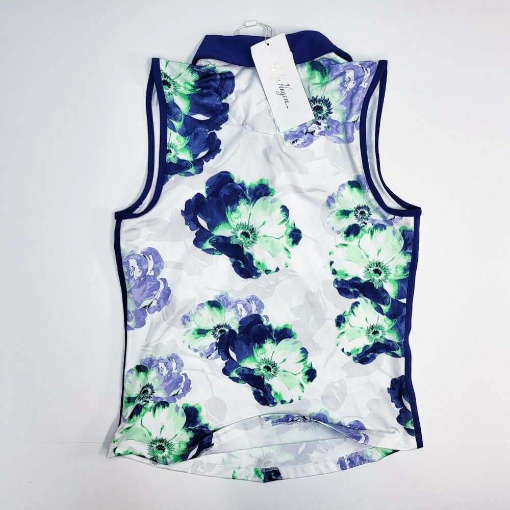 Lady Hagen Magnolia Hydrodri Polo Sleeveless Women's Golf Tennis Sport WGH31219 - Picture 3 of 11